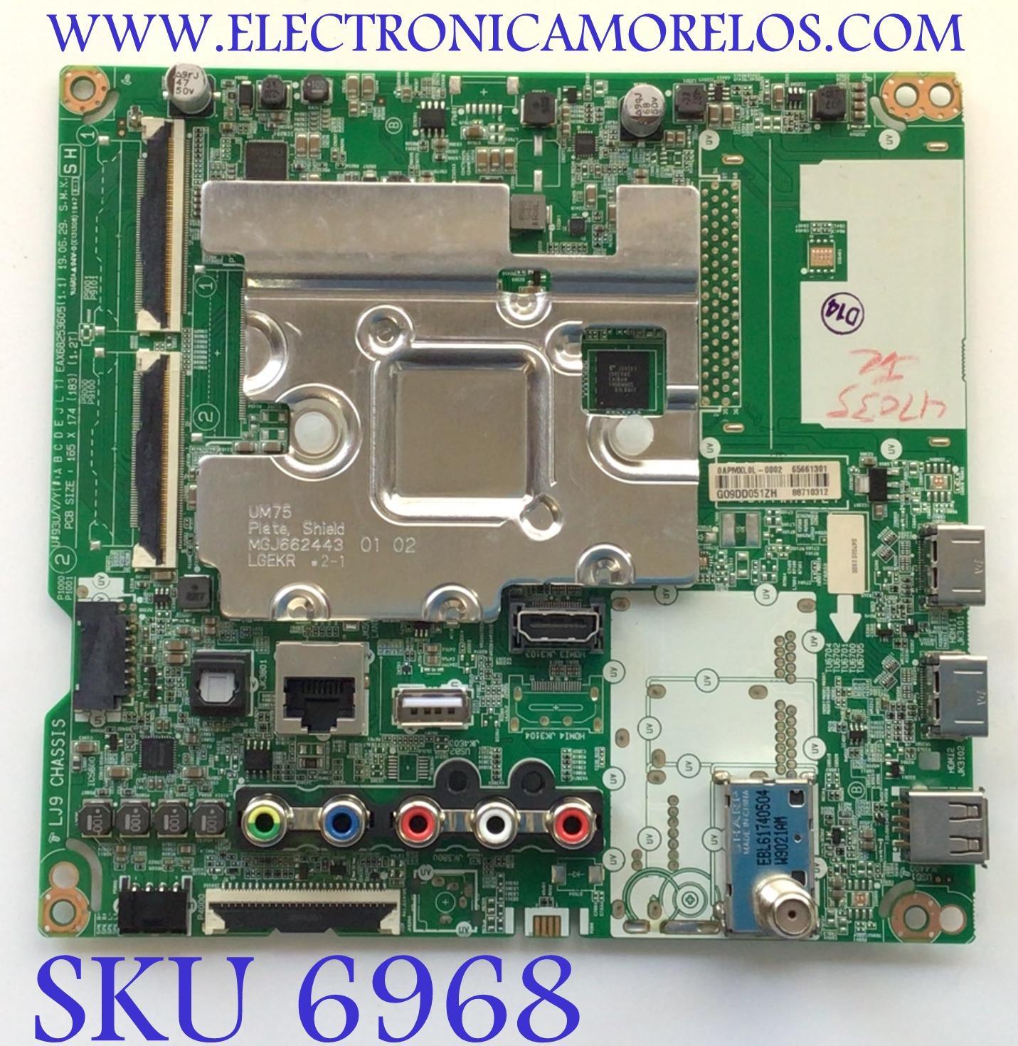 MAIN PARA TV LG / NUMERO DE PARTE EBT65661301 / EAX68253605 / 88710312 / EAX68253605(1.1) / 65661301